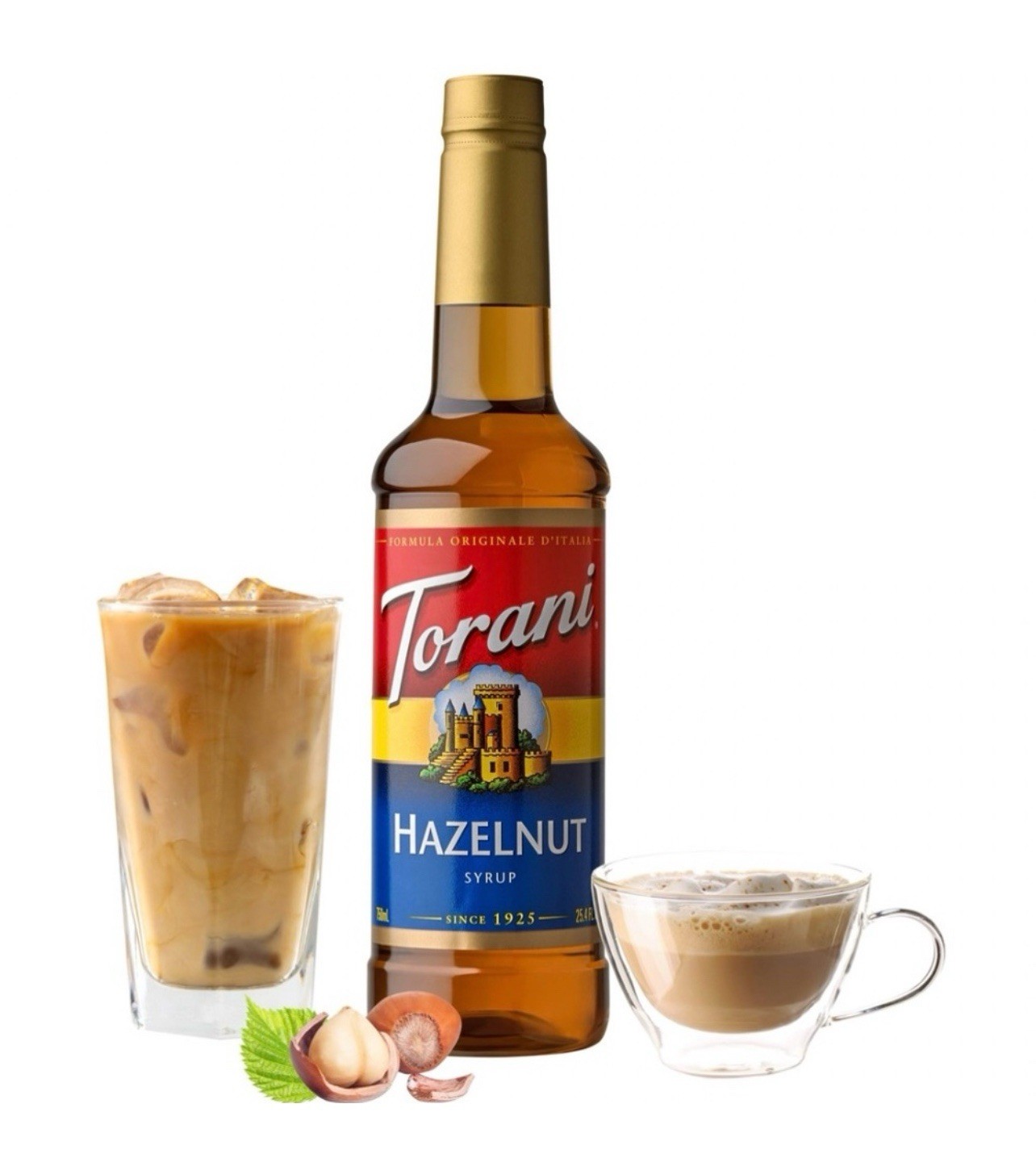 Torani Hazelnut Syrup, 750 ml 25.4 OZ G-Hazelnut Exp Date: April 7. 2027