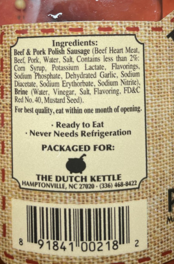 The Dutch Kettle Pickled Jalepeno Eggs & Red Hot Smoked Polish Sausage | 2-Pack