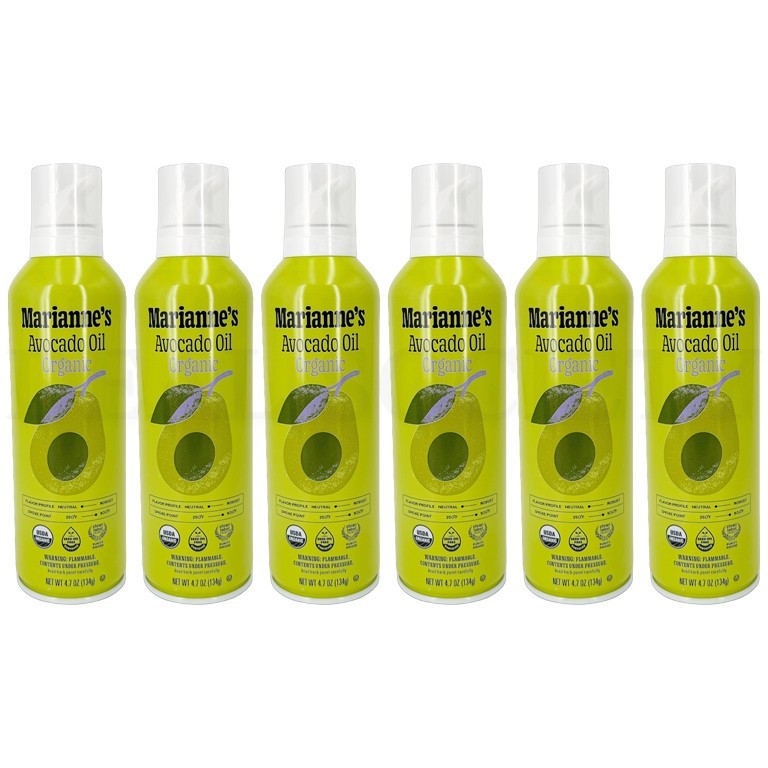 100% Pure Organic Avocado Oil Cooking Spray 4.7oz High Smoke Point Lot of 6