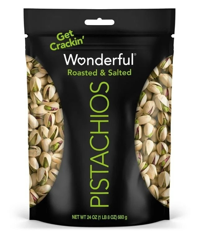 Wonderful Pistachios In-Shell Roasted & Salted Nuts, 24 Ounce Bag
