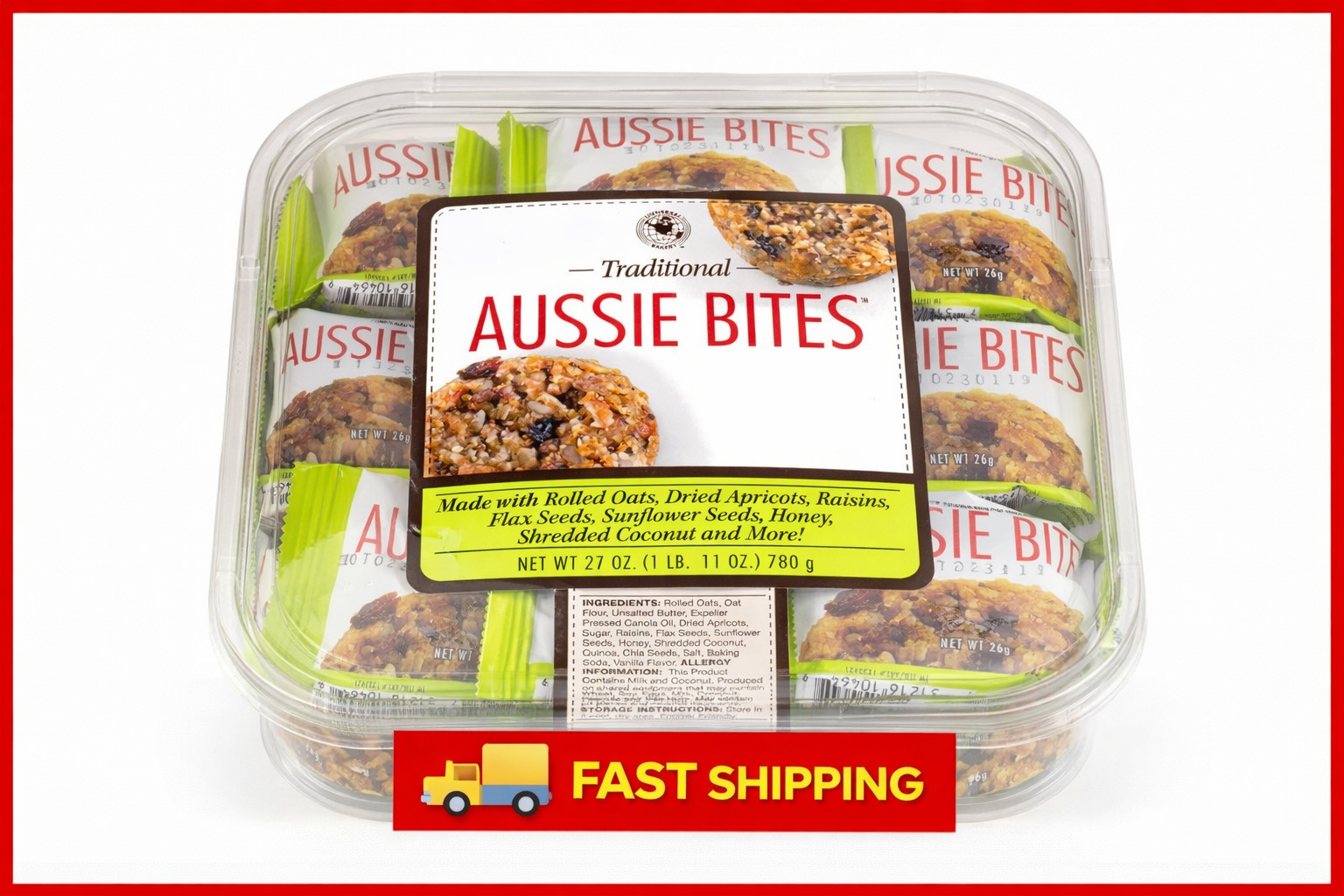 Universal Bakery Traditional Aussie Bites Individually Wrapped 30 Counts 27 Oz.