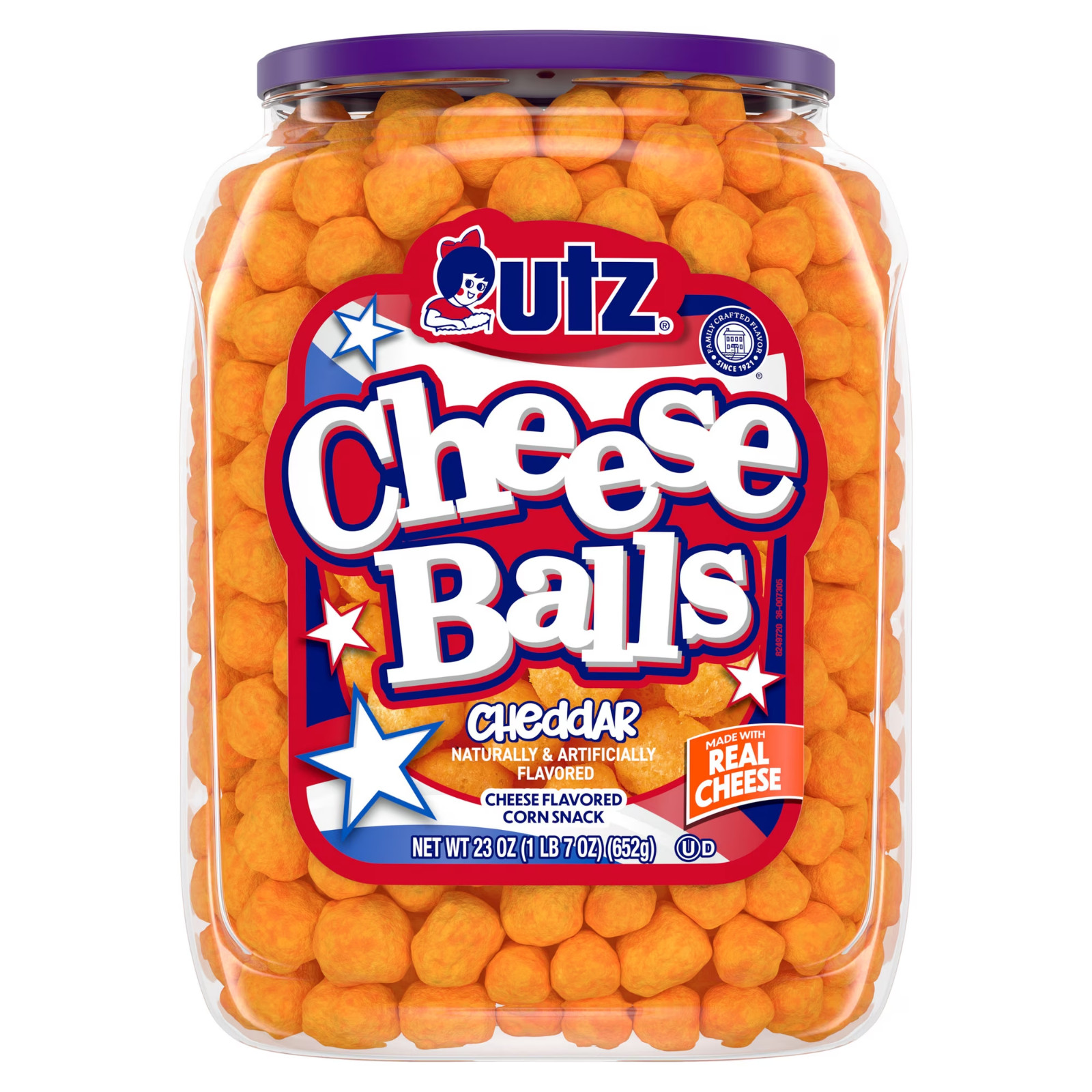 Utz Cheese Balls, 23 oz Barrel Free shipping