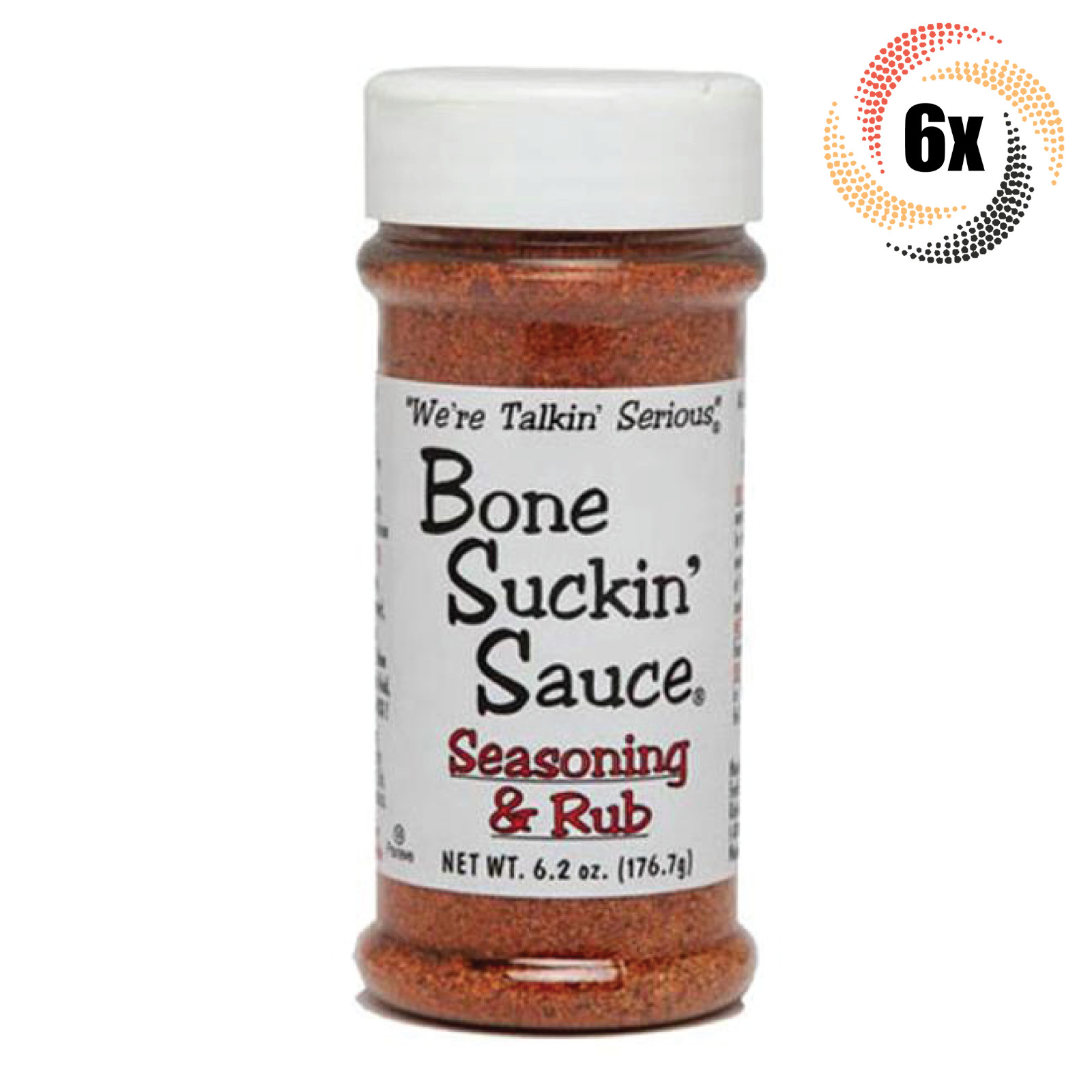 6x Shakers Bone Suckin’ Sauce Regular Seasoning & Rub | 6.2oz | Fast Shipping