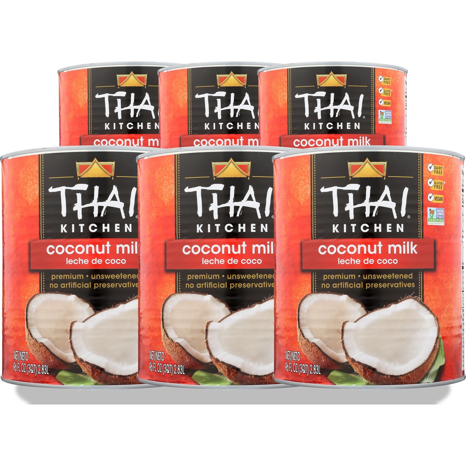 Thai Kitchen Coconut Milk Unsweetened 96 Fl Oz Can 6 Pack