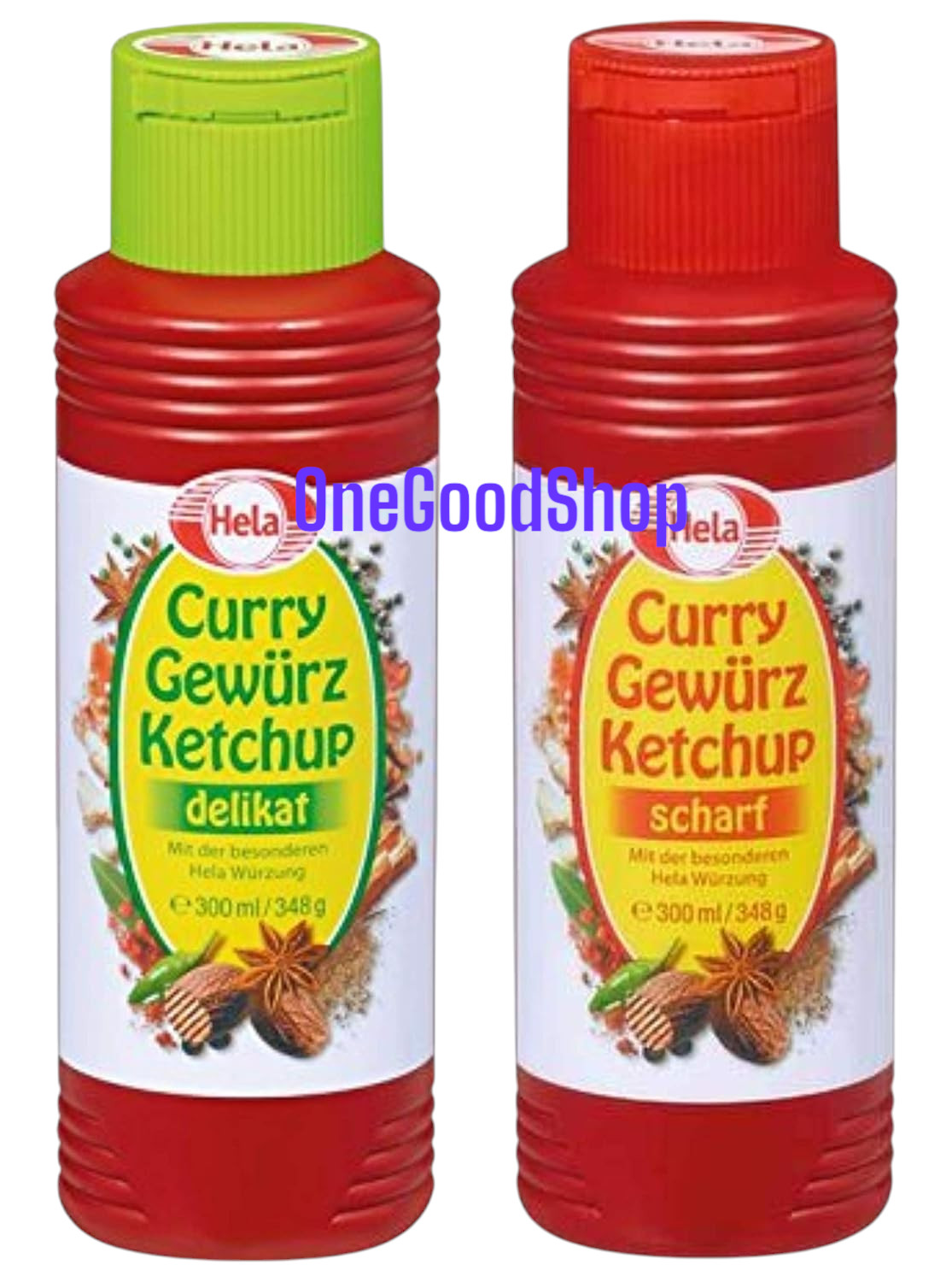 Hela Ketchup Mild and Hot 300g /each New from Germany