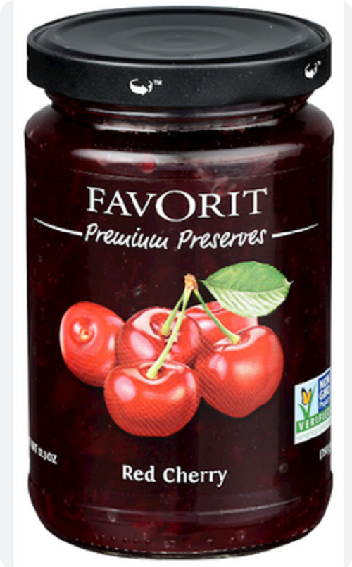 FAVORIT Preserve NO GMO PEACH MANGO CHERRY RASPBERRY BERRY 350g SWITZERLAND