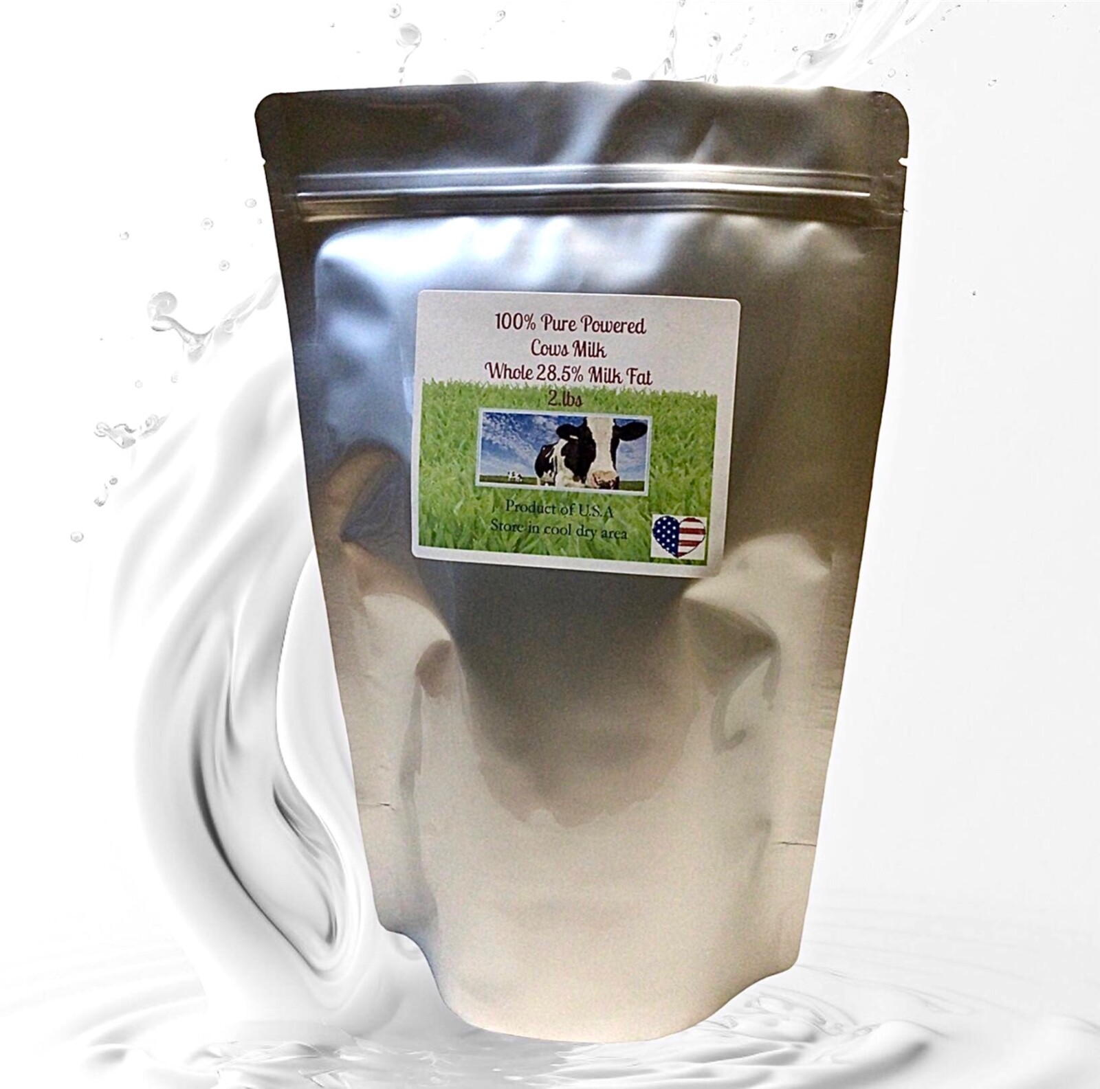 2.lb Whole Fat Dry Powdered Milk*USA Made* Emergency Food Supply ~28 Servings