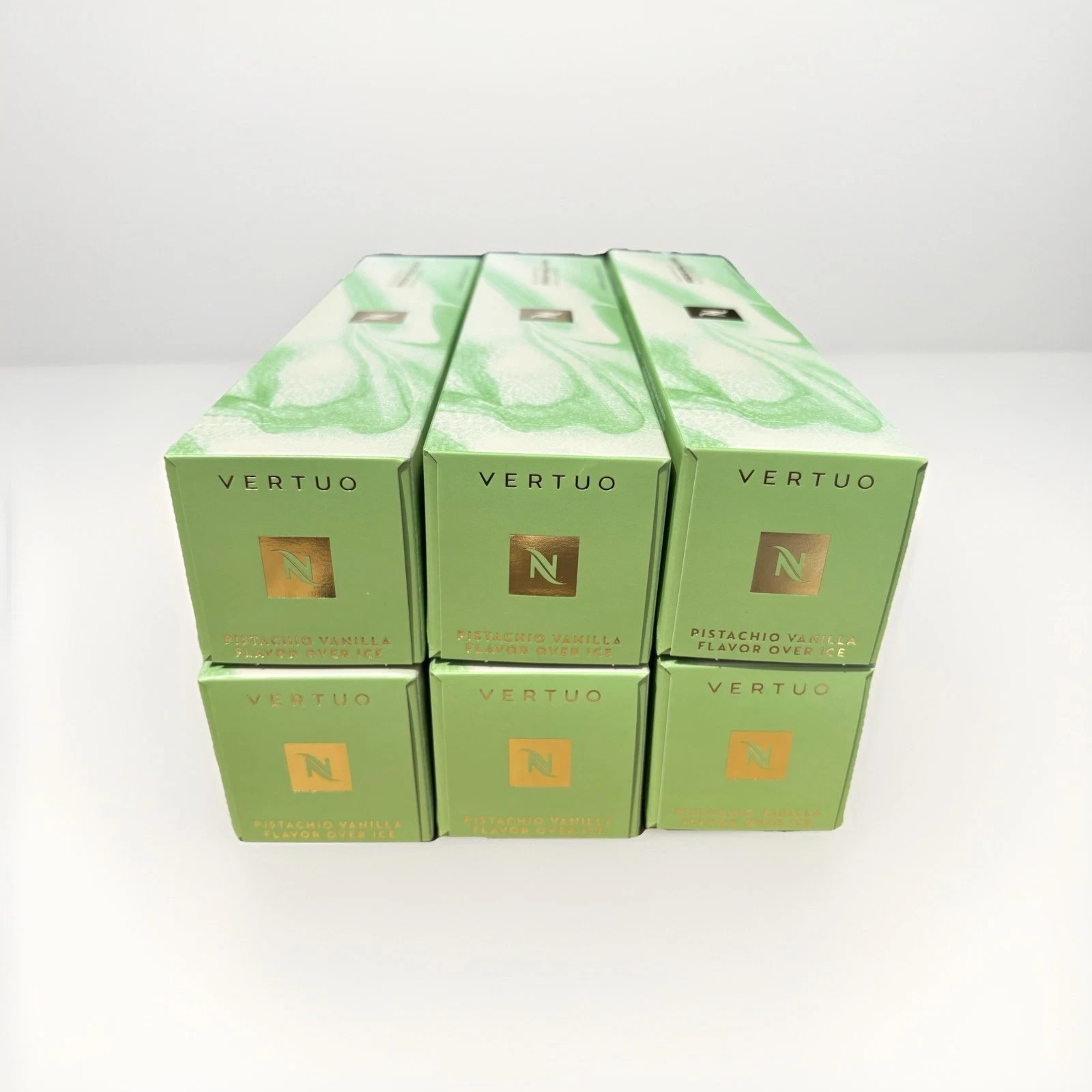 Nespresso Vertuo Pistachio Vanilla Over Ice Double Espresso Pods 60ct/6 sleeves