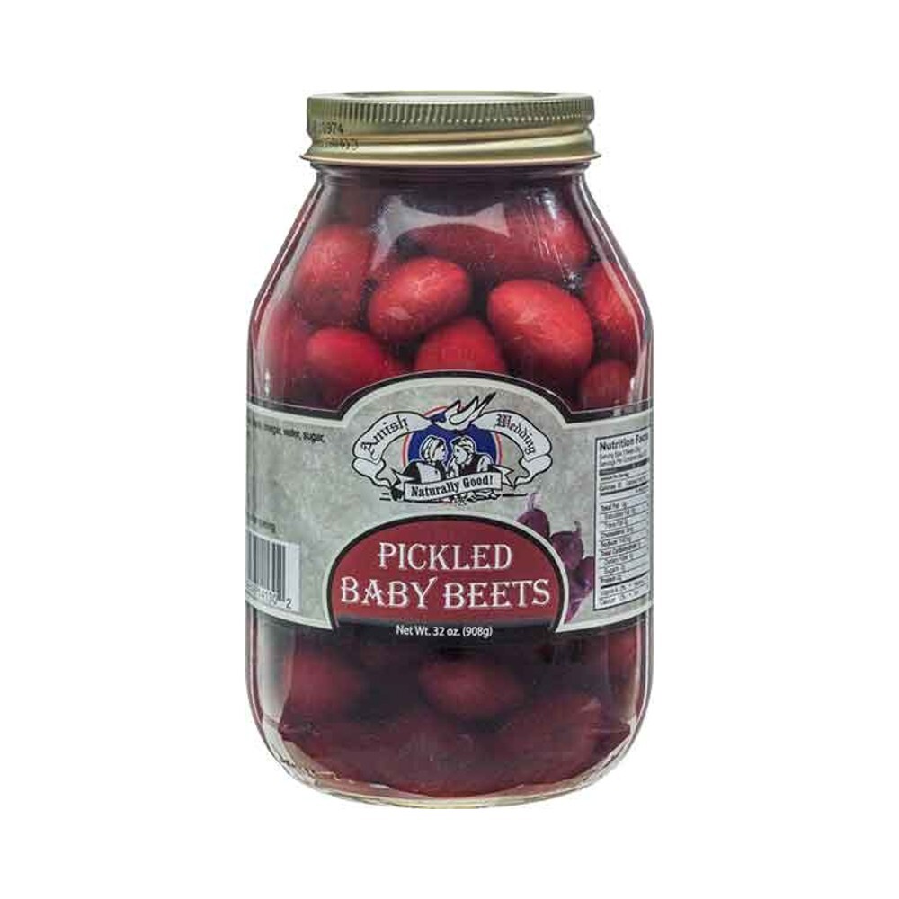 Amish Wedding Pickled Baby Beets Ready to Eat USA Made 32 Oz Glass Jar