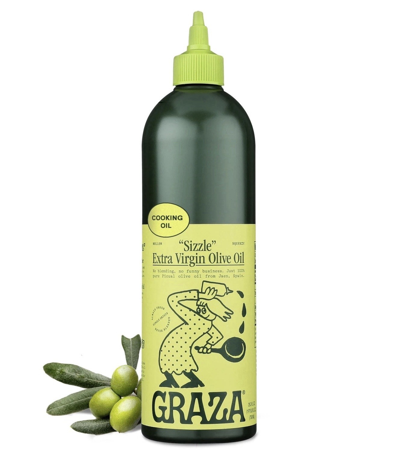 Graza Sizzle Extra Virgin Olive Oil, Cooking Oil – High Polyphenol Pea
