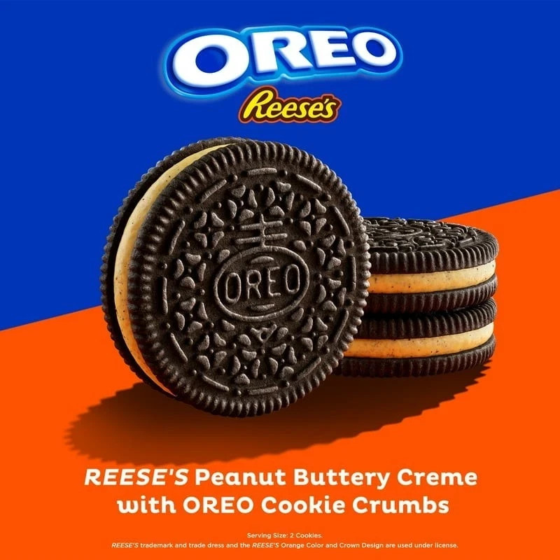 OREO REESE’S Peanut Buttery Creme Chocolate Sandwich Cookies, 12.35 Ounce