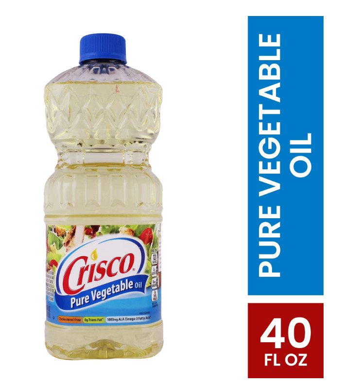 Crisco Pure Vegetable Cooking Oil, 40 fl oz