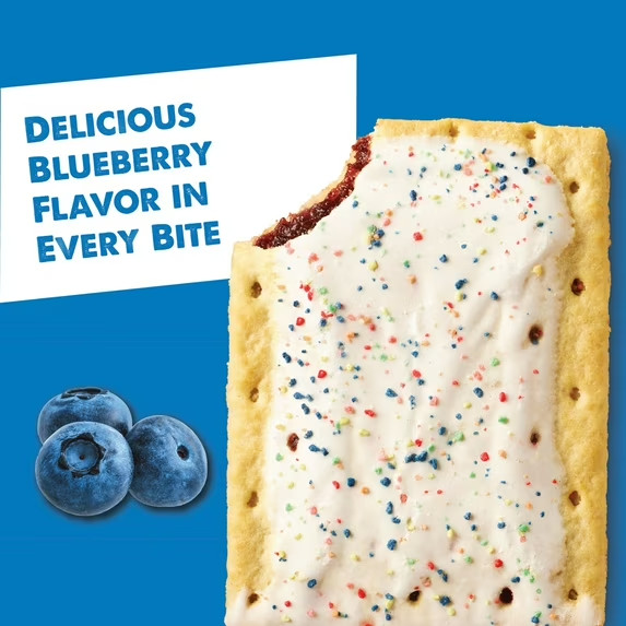 Pop-Tarts Frosted Blueberry Toaster Pastries, Breakfast Foods, Shelf-Stable,27..