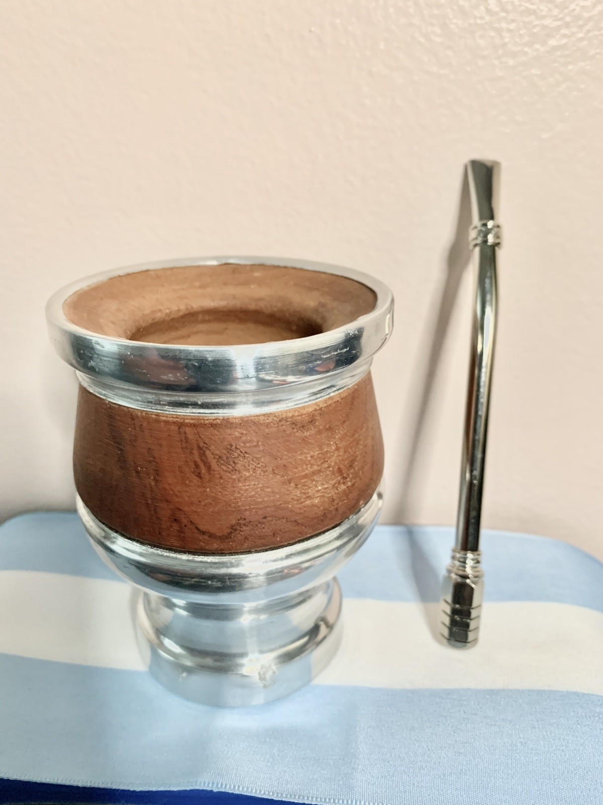 Mate cup yerba argentino + bombilla straw
