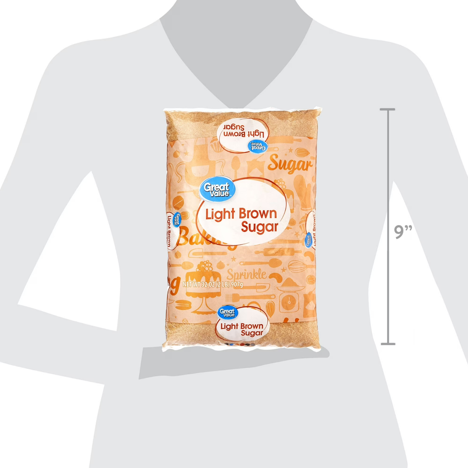 (4 pack) Great Value Light Brown Sugar, 32 oz…