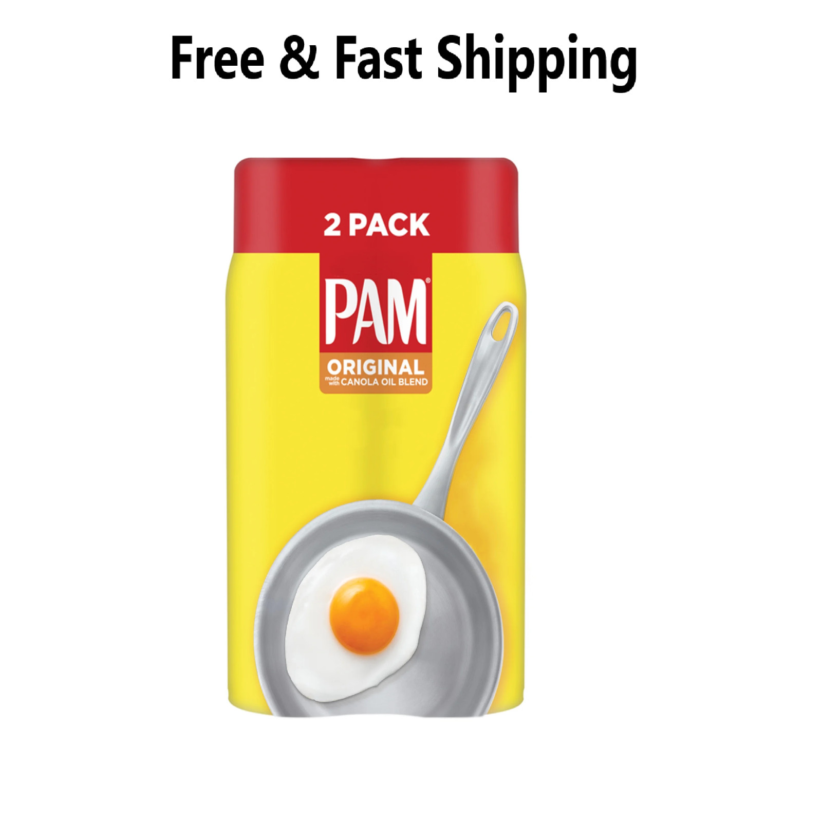 (2 Pack) PAM Original Cooking Spray, Canola Oil Nonstick Cooking & Baking Spray
