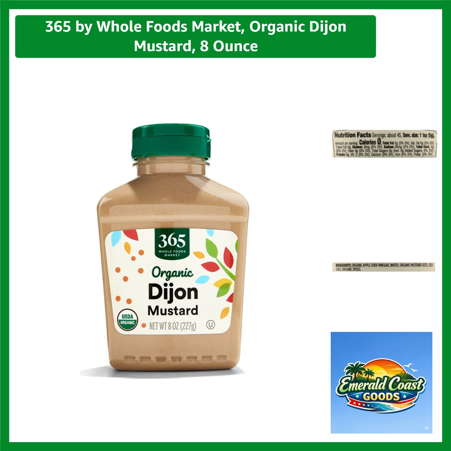 Organic Dijon Mustard 8 Ounce – Gourmet Condiment for Culinary Mastery