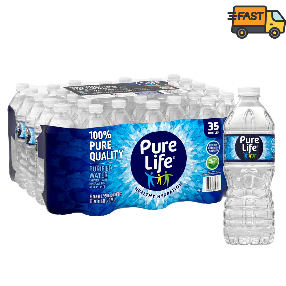 Pure Life Purified Drinking Water 35 Pack 16.9 fl oz Bottles