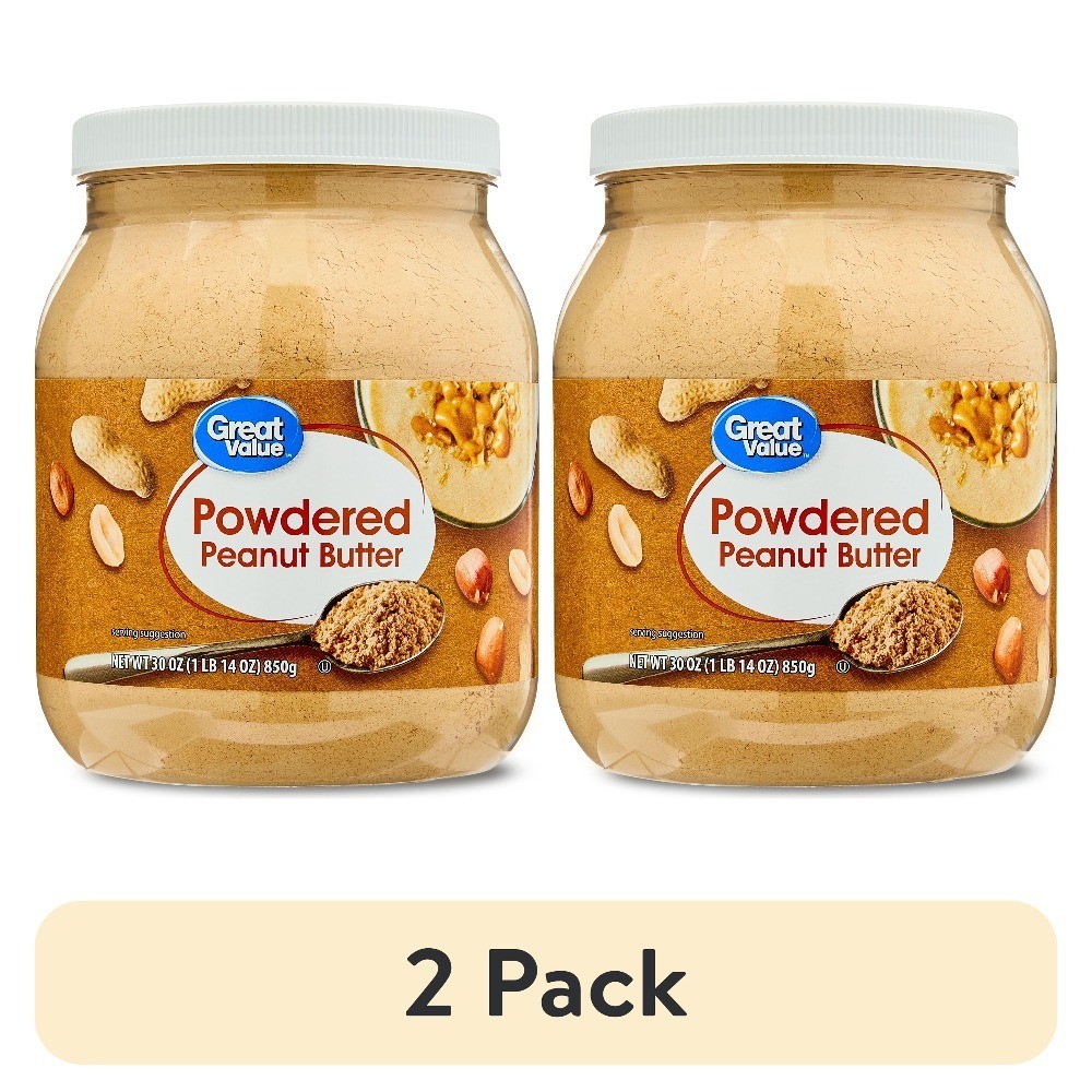Gluten-Free Powdered Peanut Butter 30 oz Two Pack Natural Low Fat