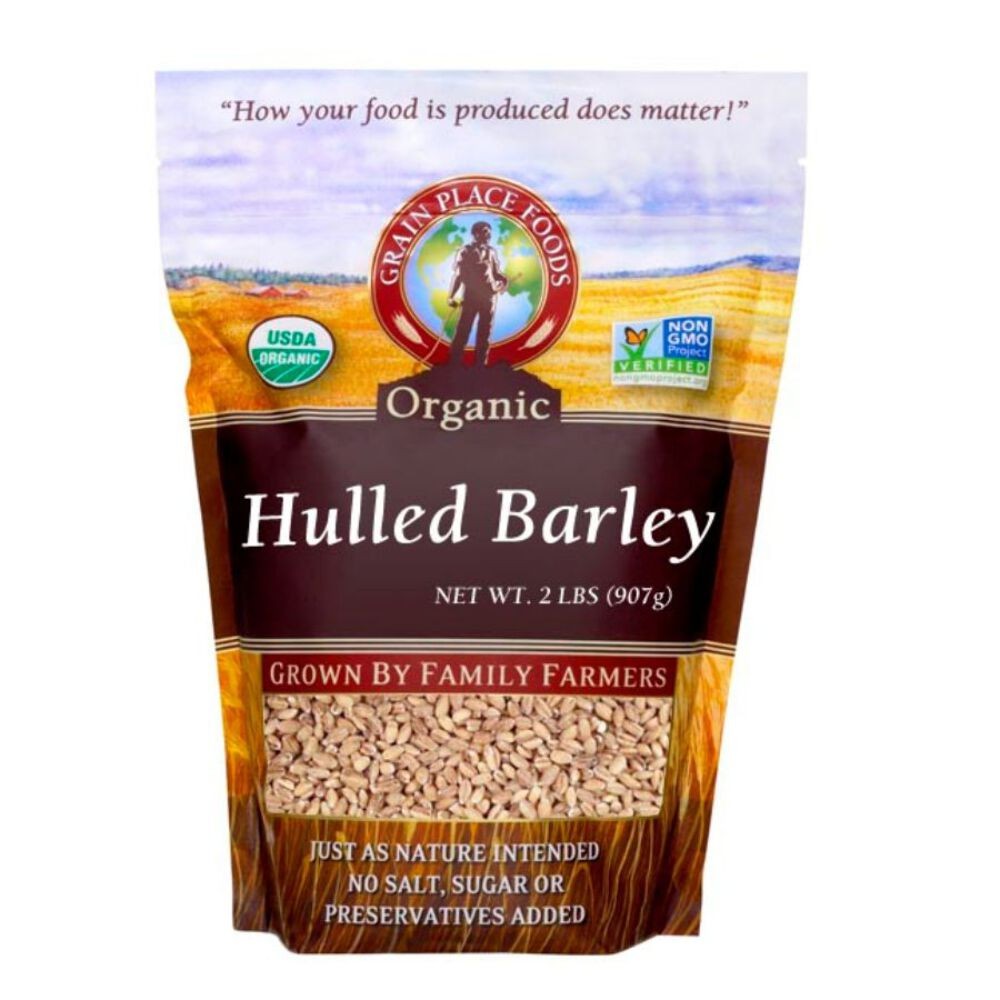 Organic Hulled Barley | 2 lb | Pack of 2 | Non-GMO | Shipping Included | Grain P
