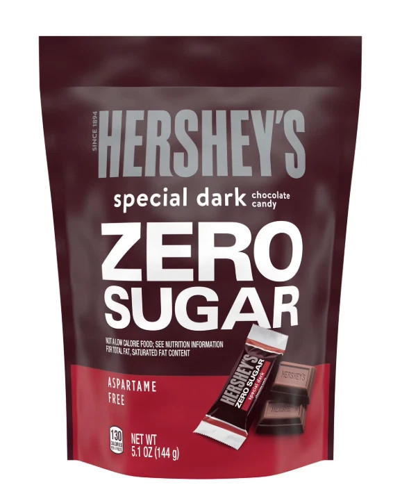 Hershey’s Special Dark Zero Sugar Chocolate Candy 5.1 oz Bag – Sugar-Free Treat