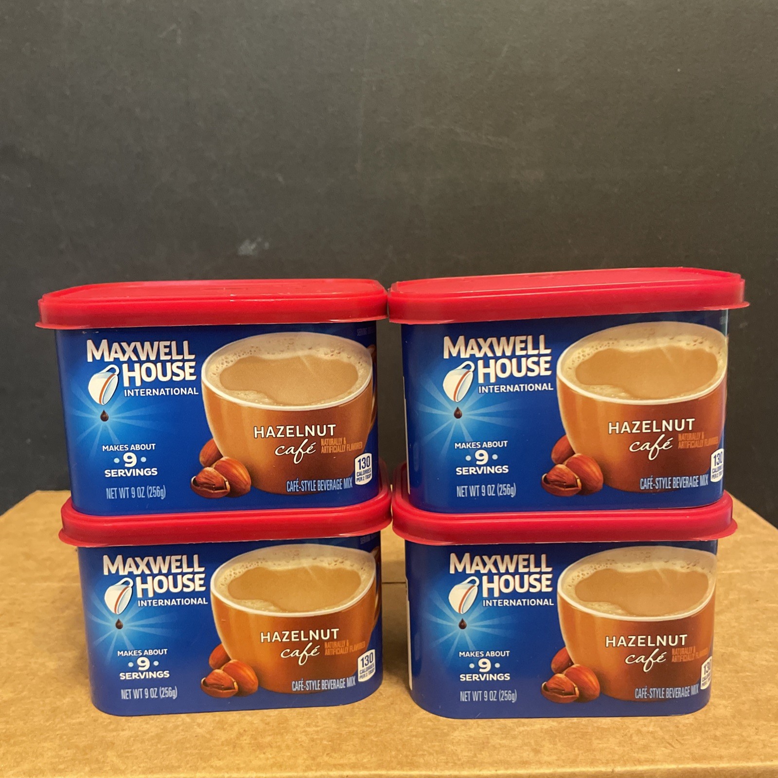 4- Maxwell House International Hazelnut Café-Style Instant Coffee Beverage 9oz