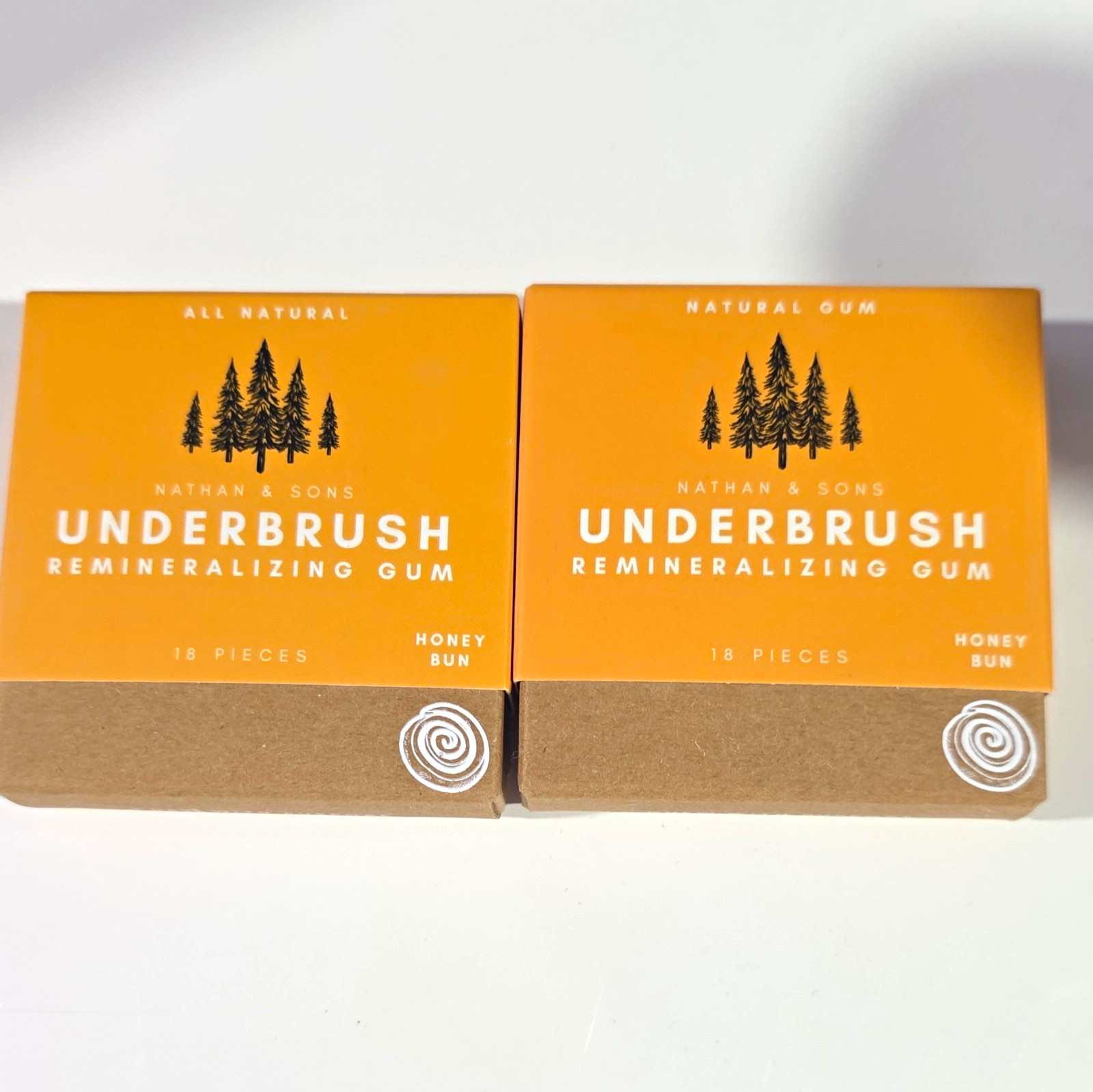 Nathan & Sons Underbrush Remineralizing Gum Honey Flavor 2 Pack 18 Pieces