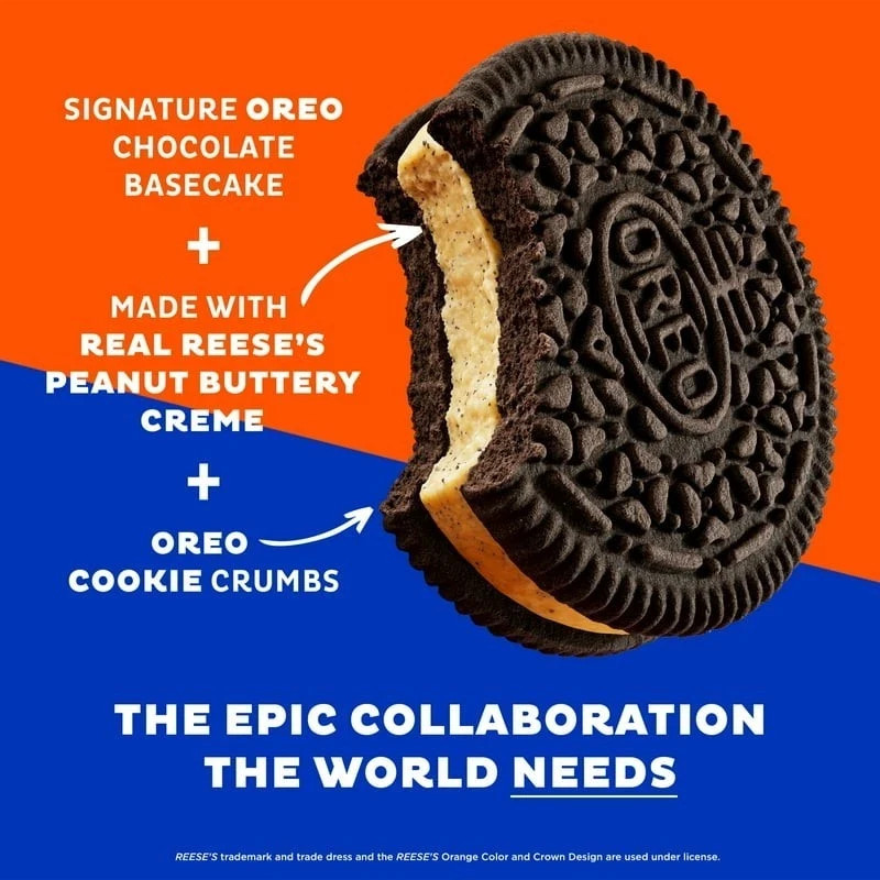 OREO REESE’S Peanut Buttery Creme Chocolate Sandwich Cookies, 12.35 Ounce