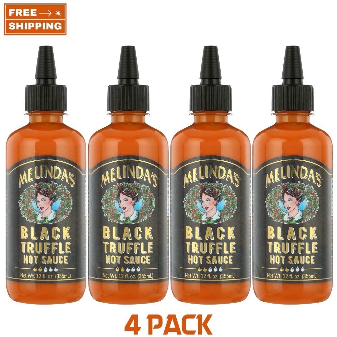 Melinda’S Black Truffle Hot Sauce Condiment and Sauce 12 Oz (4 Pack) Free Ship