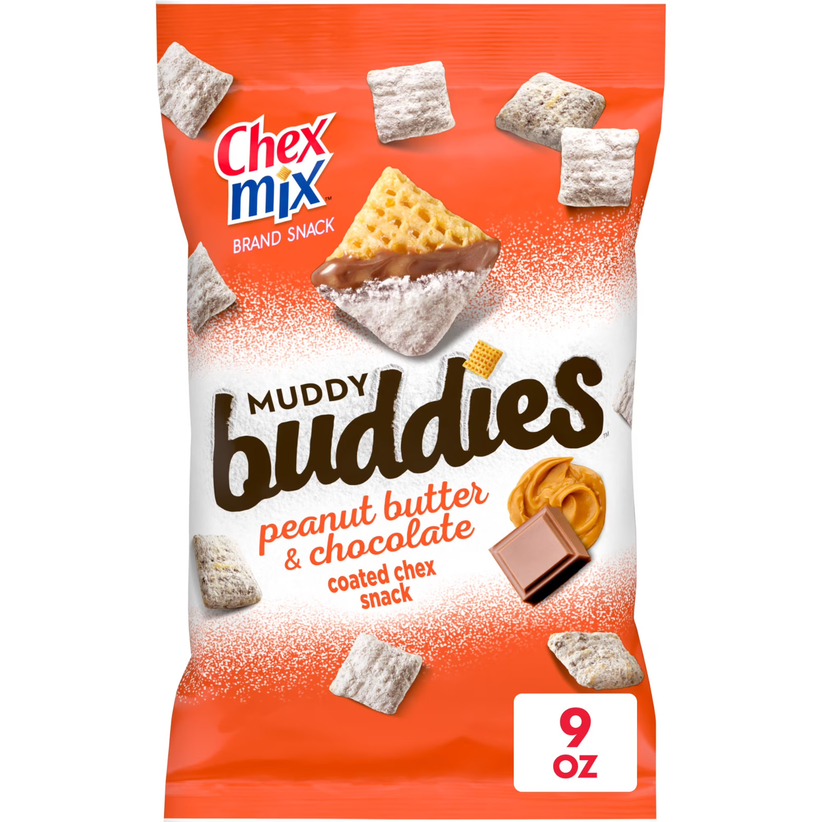 Chex Mix Muddy Buddies Peanut Butter and Chocolate Snack Mix Snacks 9 oz (Pk-3)