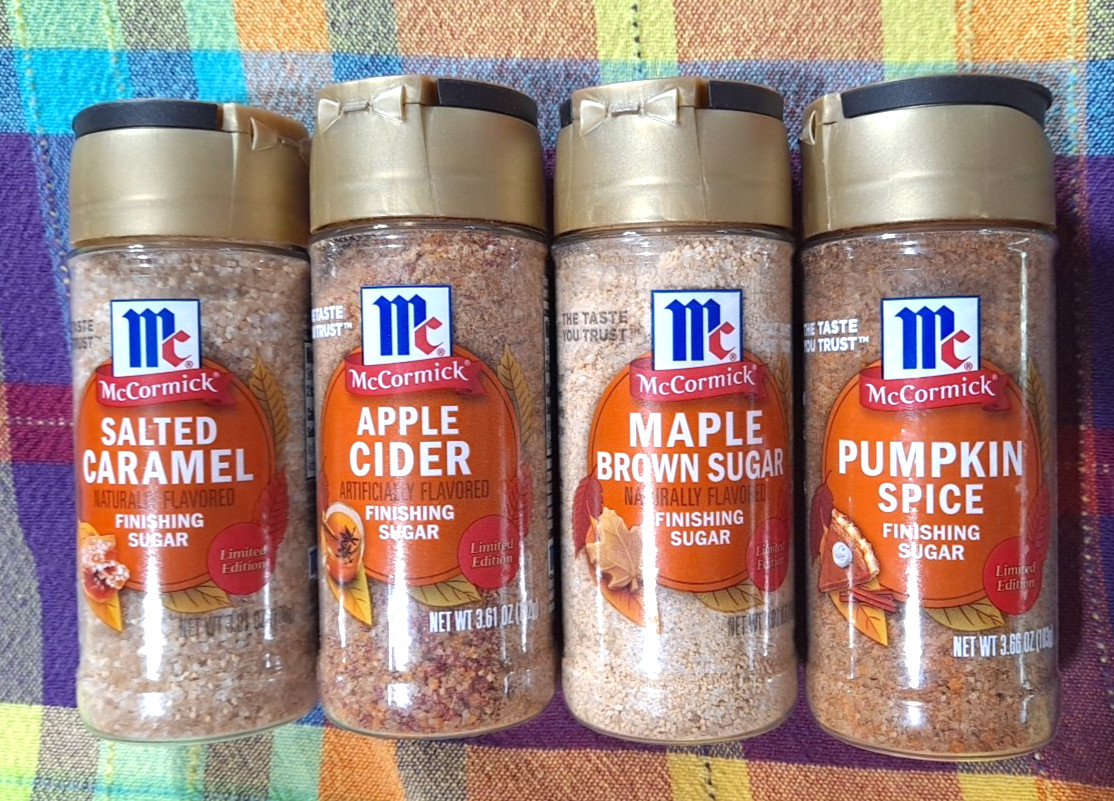 New 2025 McCormick Limited Edition Fall Finishing Sugars Complete Full Set Of 4