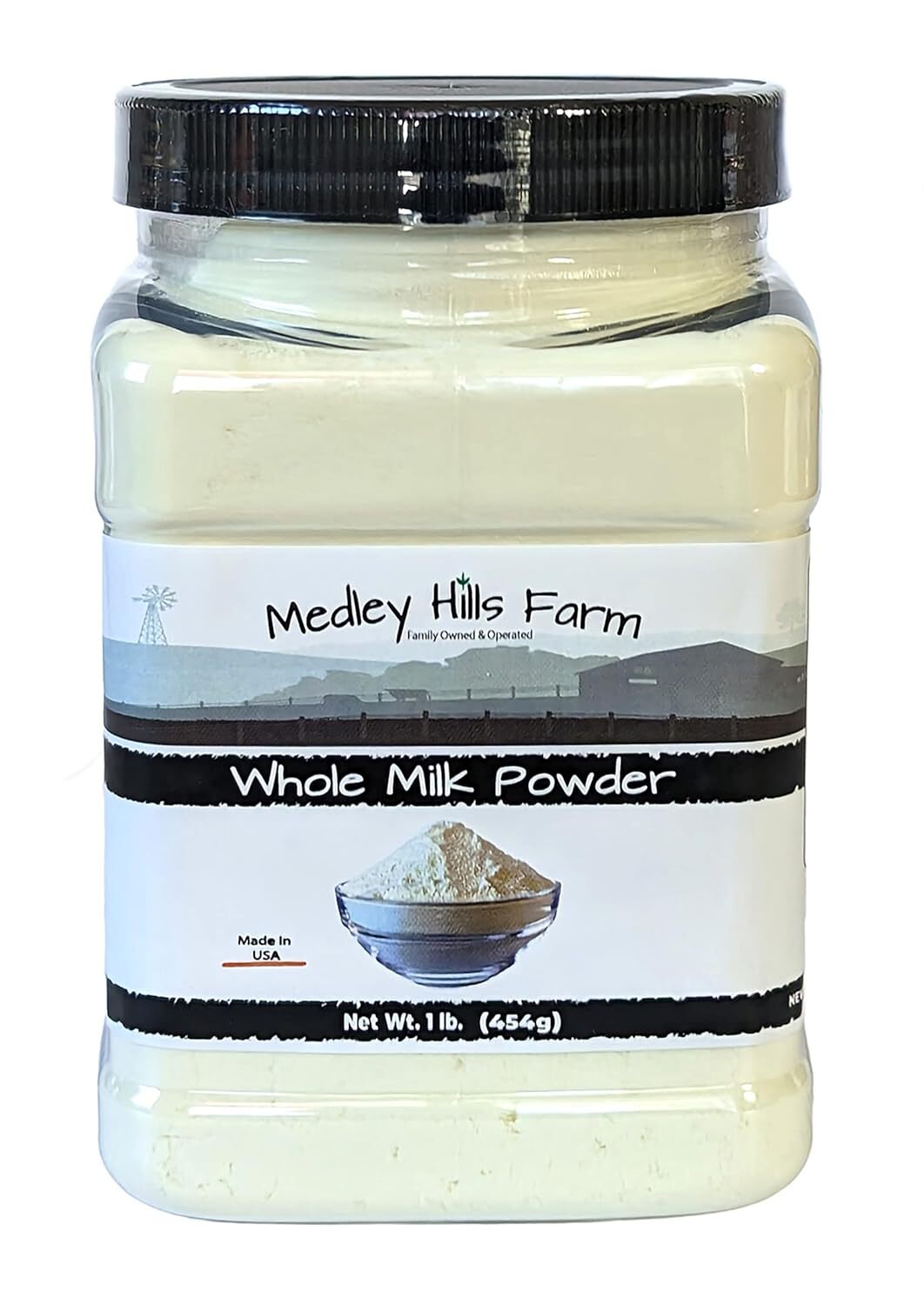 Whole milk powder By Medley Hills Farm in Reusable Container 1 lb. – Great dry