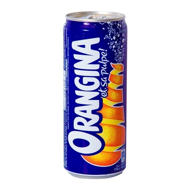 24 Cans of Orangina Sparkling Citrus Beverage 330ml Each Can / With Pulp
