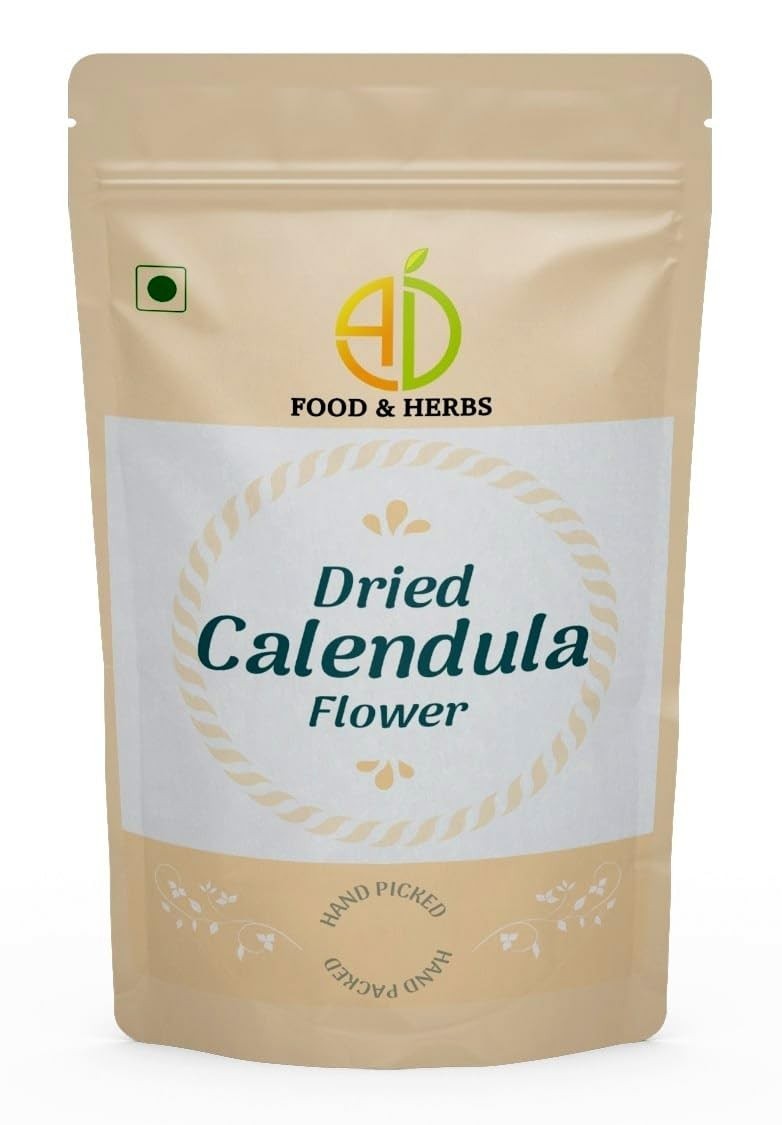 A D Food & Herbs Dried Calendula Petals Aromatic Edible (20 Gms x pack of 2)