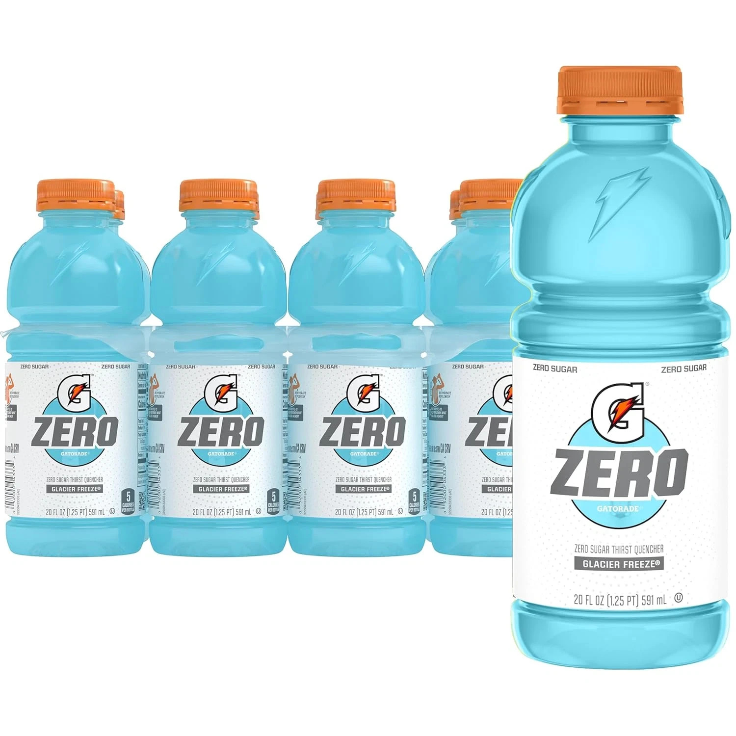 Gatorade Zero Sugar Thirst Quencher Sports Drink, Glacier Freeze, 20 Ounce botle