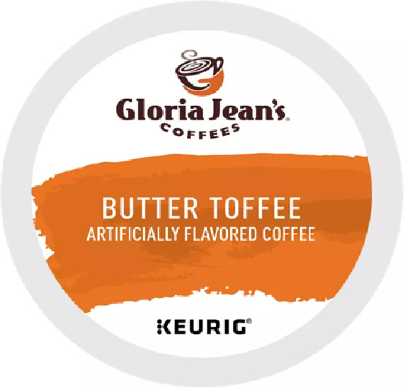 Gloria Jean’s Butter Toffee Coffee, Keurig K-Cup Pod, Medium Roast, 96 Count