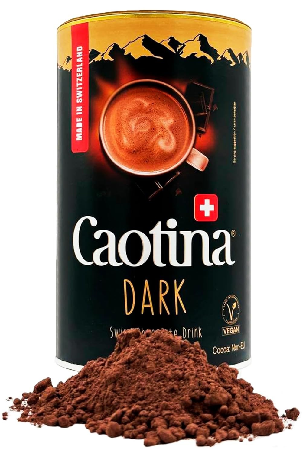 Caotina (Switzerland) Cocoa Drink with Finest Swiss Dark Chocolate, 500g