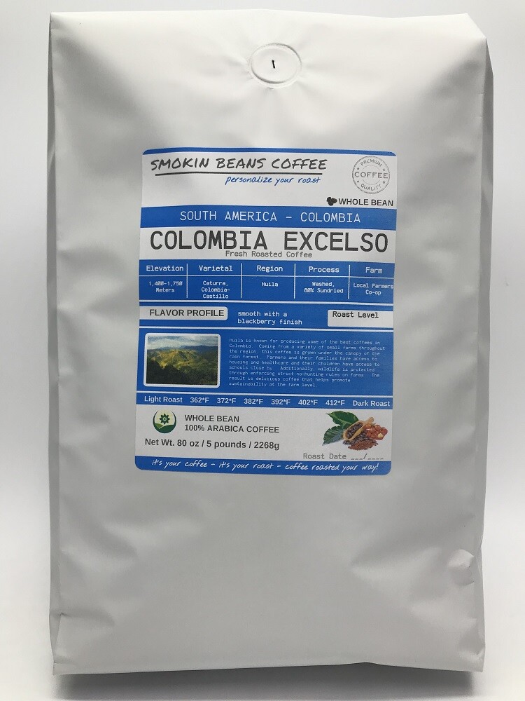 8oz/5lb – Colombia – South America – Fresh Roasted To Order Coffee