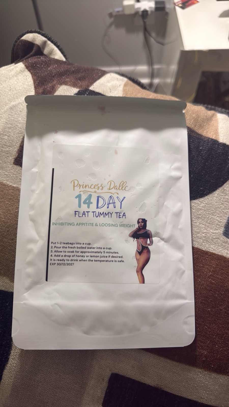 Princess Dalle & BELDASH 14 Day Flat Tummy Tea Detox Boullegres Bagged Tea