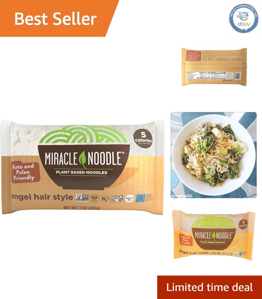Zero Calorie Gluten-Free Angel Hair Noodles — 7 Ounce Pack, Perfect for Diets