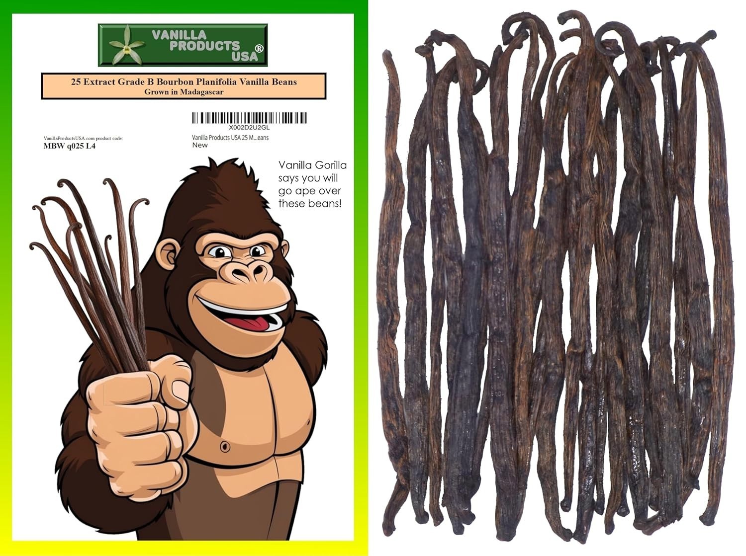 25 Whole Madagascar Bourbon Vanilla Beans – Ideal for Extract & Gourmet Cooking