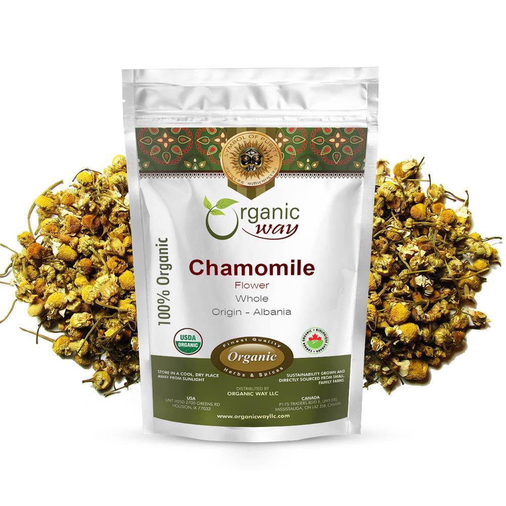 Organic Way Chamomile Flower Whole – Organic, Kosher & USDA Certified