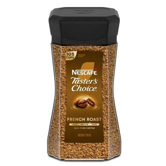NESCAFE Taster’s Choice French Roast, Dark Roast Coffee, Instant Coffee, 7 oz