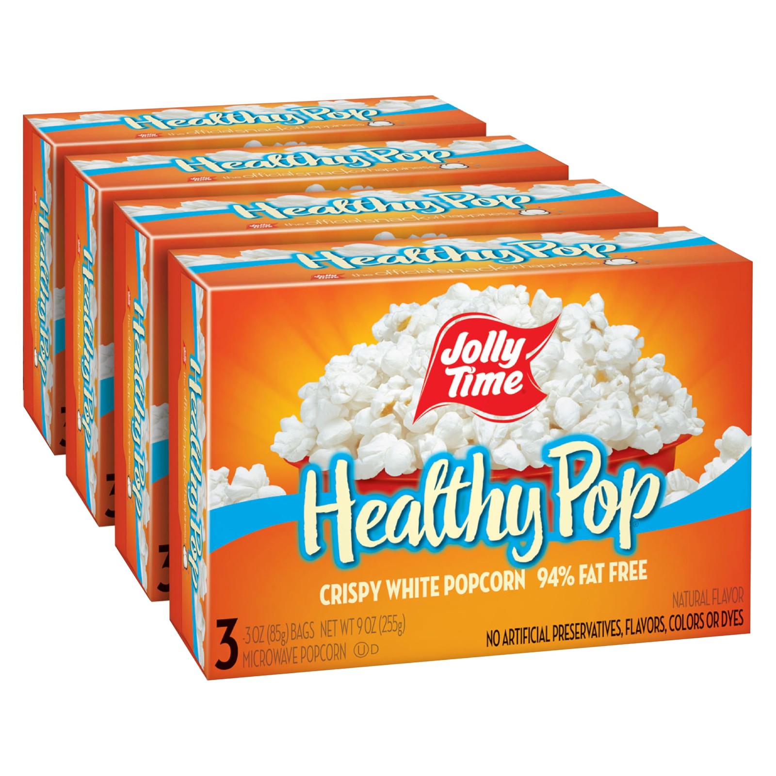 Healthy Pop Microwave Popcorn, Low Fat Gluten Free Non-GMO, 3oz Sharing Bag, …