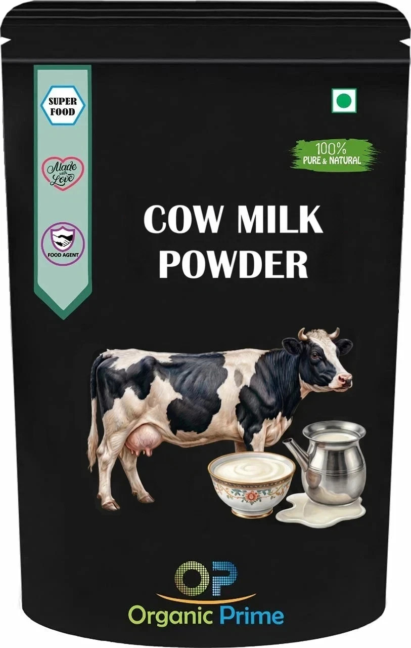 Organic Prime COW Milk Powder Gluten Free No Additives 100% Pure (50 GM- 1 KG)