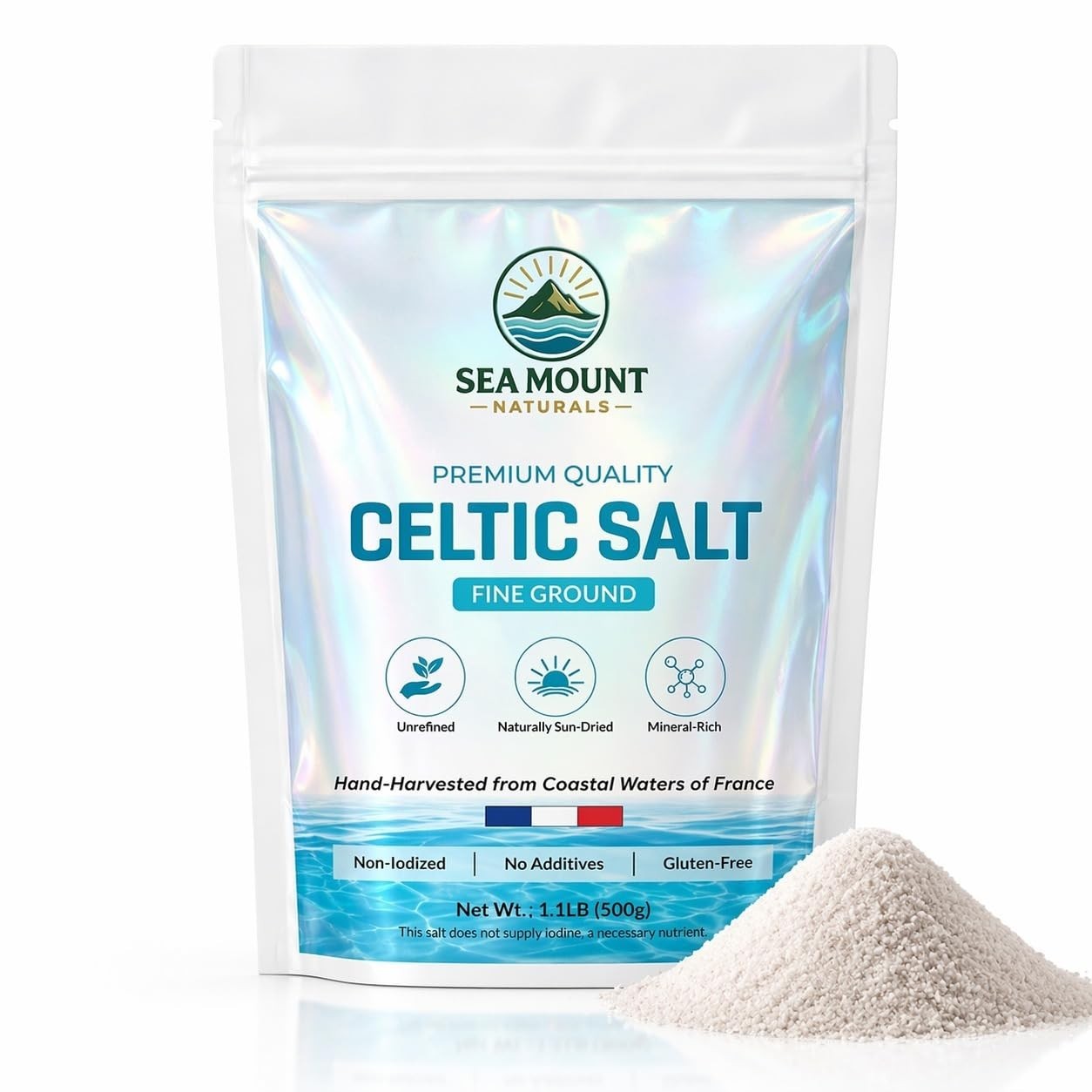 Celtic Salt – 1.1Lb (18Oz) Grey Coarse Sea Salt, Unrefined French Celtic Sea Sal