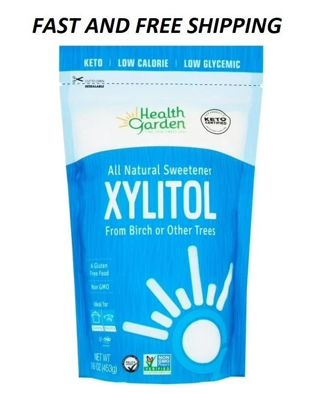 Health Garden Real Birch Xylitol All Natural Sweetener, 1.0 LB, Free Shipping.