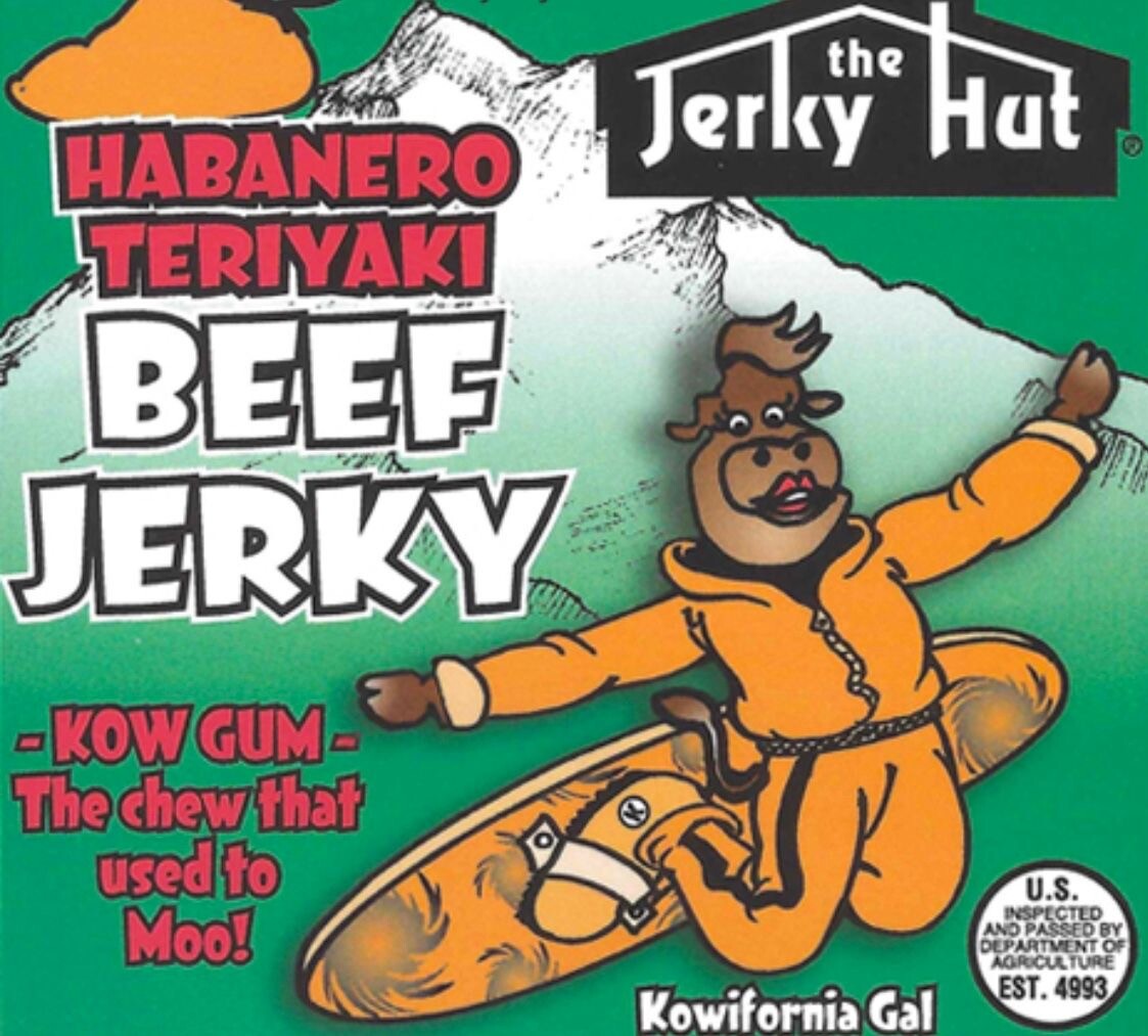 Habanero Teriyaki Jerky Hut Beef Jerky 1/2 Pound Bag 8oz ~Kowifornia Gal~ ~Hot~