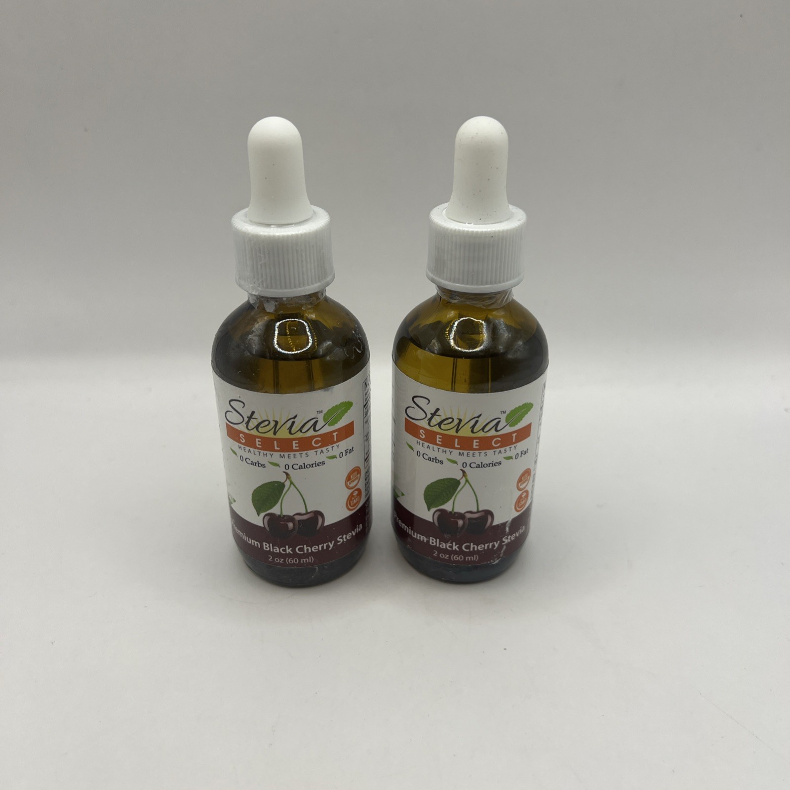 Lot/2 Stevia Select Healthy Meets Tasty Premium Black Cherry Stevia 2 Oz X 2