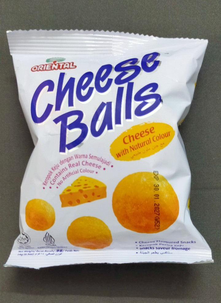 Oriental Cheese Ball Famous Malaysia Snack (15 pack x 14 gram)